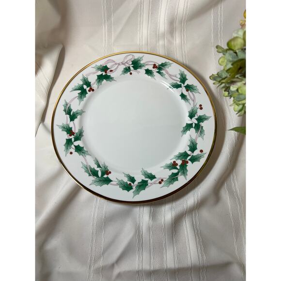 Mikasa Christmas Holly L3473 Buffet Platter 12-1/4" - Picture 2 of 6